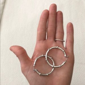Silver hoops